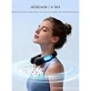 JISULIFE Ventilateur de Cou Portable, Ventilateur Mains Libres Sans Pale, 5 Vitesses, Ventilateur Personnel Portable Fonctionnant Avec Une Batterie de 4000 mAh, Ventilateur USB - Noir