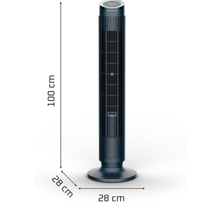Rowenta Eole Silence Force VU7020F0 Ventilateur tour rafraîchissant puissant, extrêmement silencieux, économie d'énergie