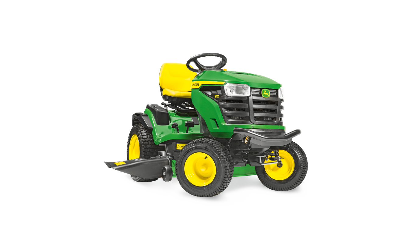 John Deere X167 Ride On Lawn Tractor 122cm Cutting Deck V-Twin Hydrostatic Garden Riding Mower