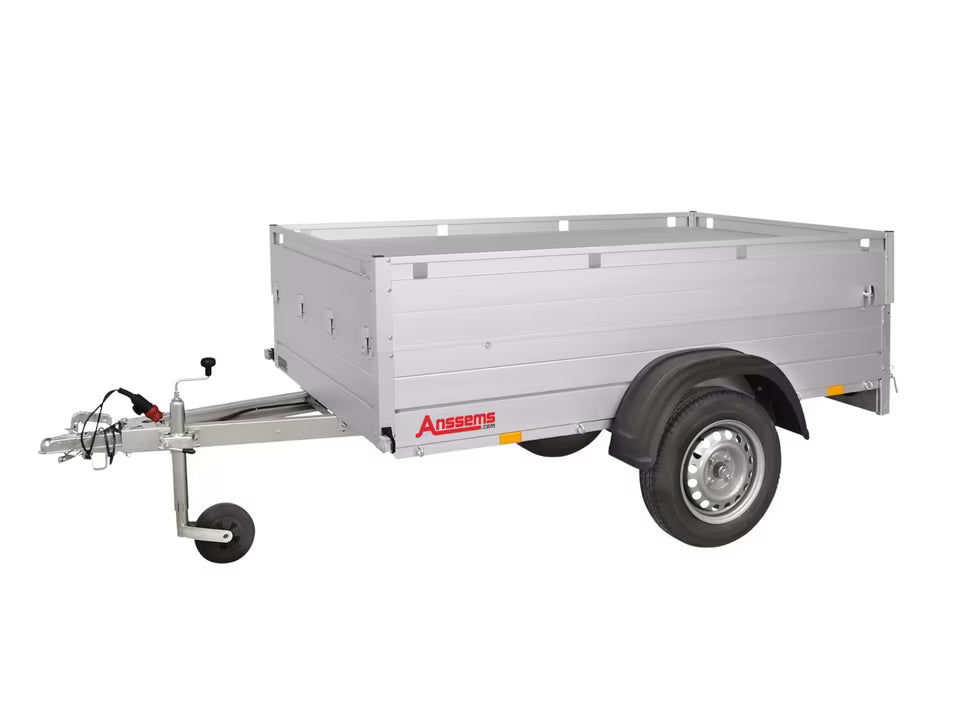 Anssems GT750 251x126 HT Single Axle Utility Trailer with Cover and Railing