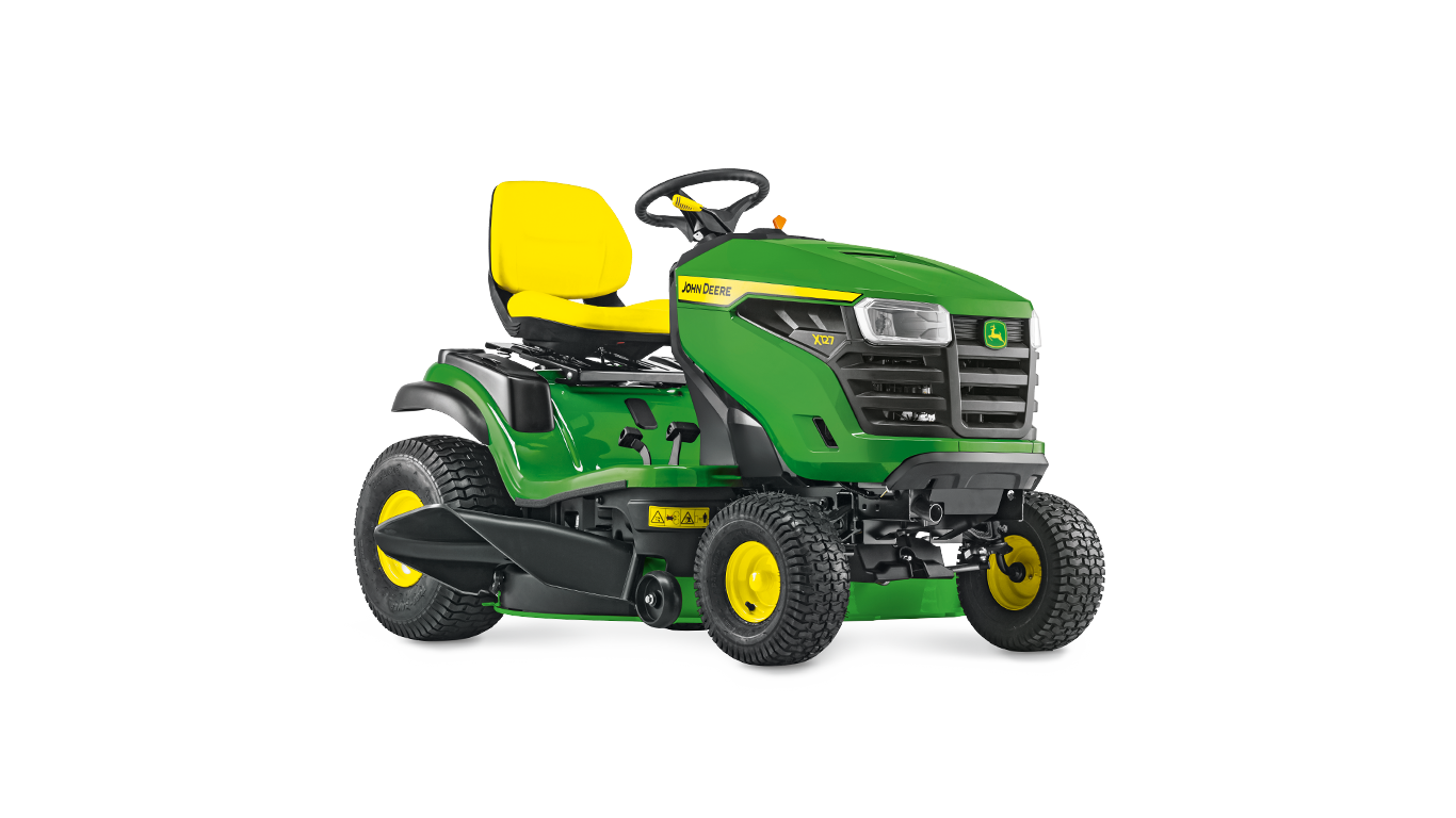John Deere X127 Ride On Lawn Tractor 107cm Cutting Deck Hydrostatic Garden Riding Mower