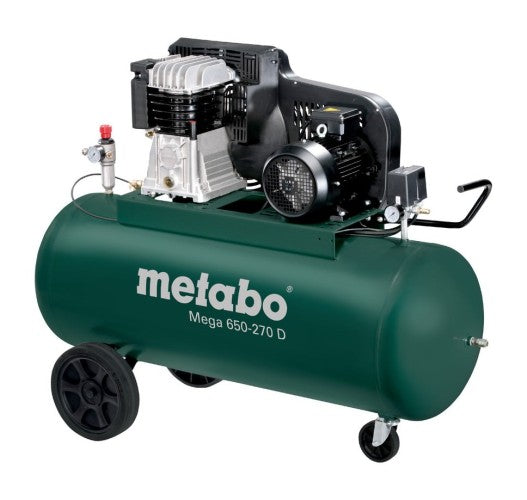 Metabo Mega 650-270 D Two Stage Air Compressor 270L 5.5HP 400V Industrial Compressor