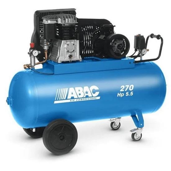 ABAC B5900 270 CT5.5 Two Stage Belt Driven Air Compressor 270L 5.5HP Professional Workshop Compressor