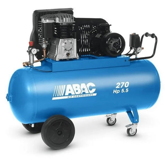 ABAC B5900 270 CT5.5 Two Stage Belt Driven Air Compressor 270L 5.5HP Professional Workshop Compressor