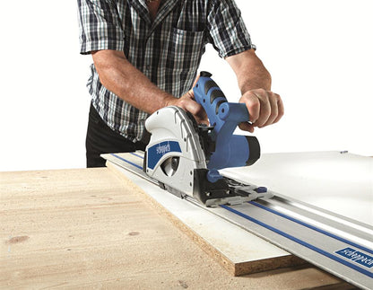 Scheppach PL55 Plunge Saw with Guide Rails 160mm Precision Track Saw