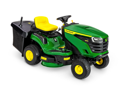 John Deere X117R Ride On Lawn Tractor with Rear Grass Collector Garden Riding Mower