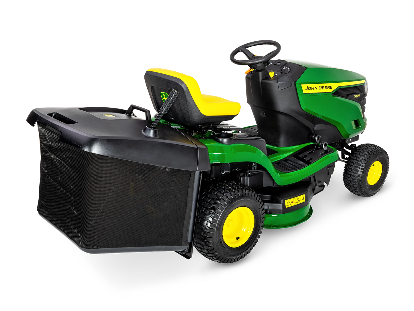 John Deere X117R Ride On Lawn Tractor with Rear Grass Collector Garden Riding Mower