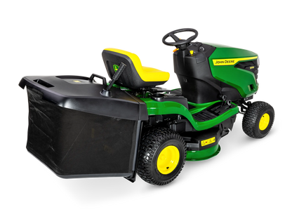 John Deere X117R Ride On Lawn Tractor with Rear Grass Collector Garden Riding Mower