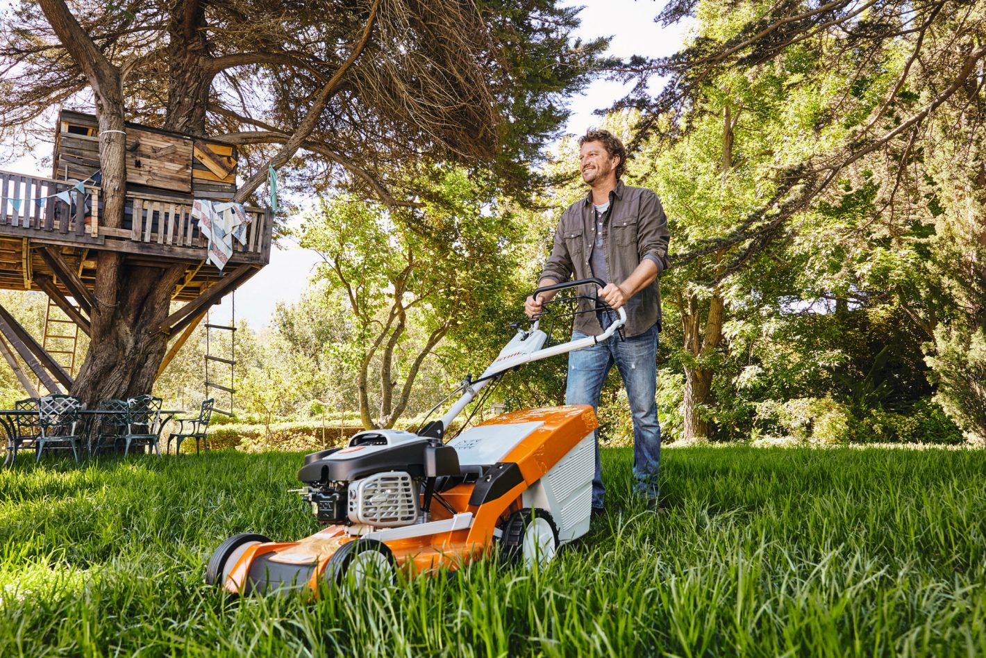 STIHL RM 655 V Self Propelled Petrol Lawn Mower 53cm Vario Drive Aluminium Deck