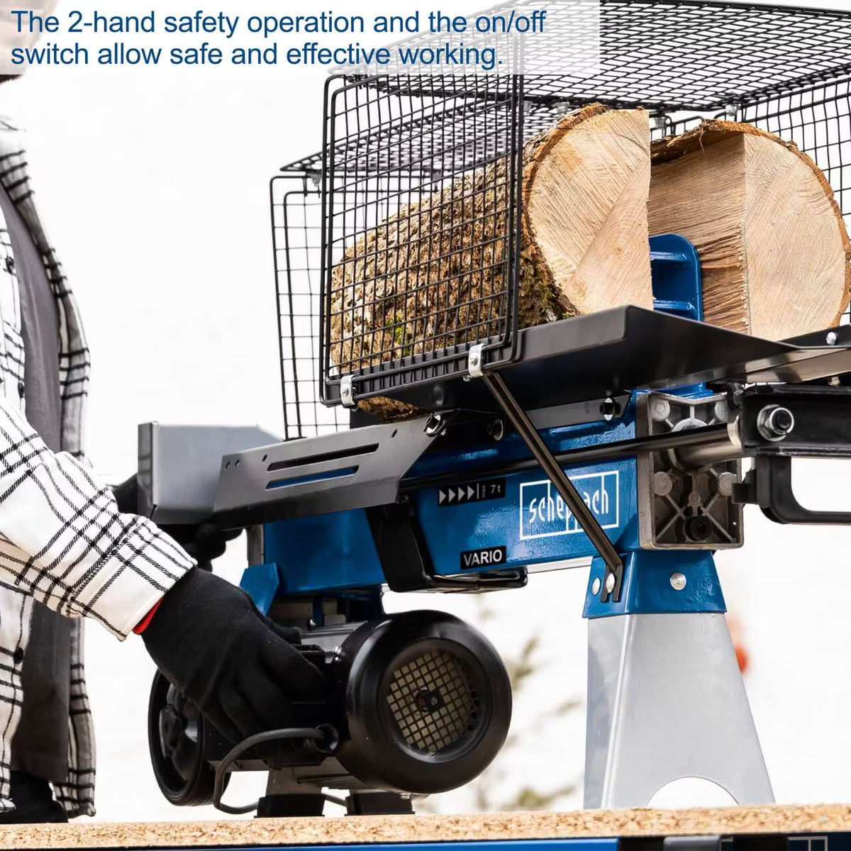 Scheppach HL760LS 7 Ton Electric Vertical Log Splitter Hydraulic Wood Splitter