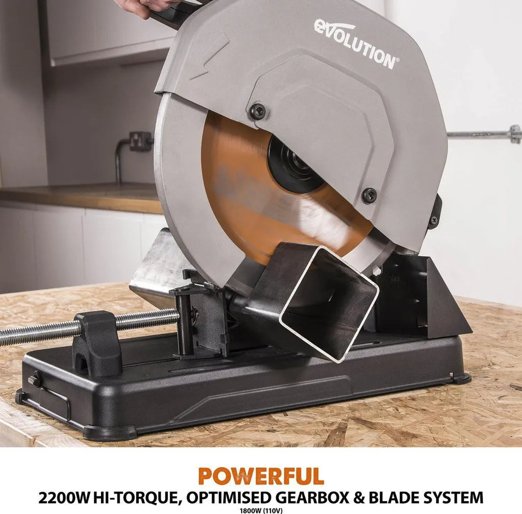 Evolution R355CPS 355mm Chop Saw 2200W Multi Material Metal Cutting Saw