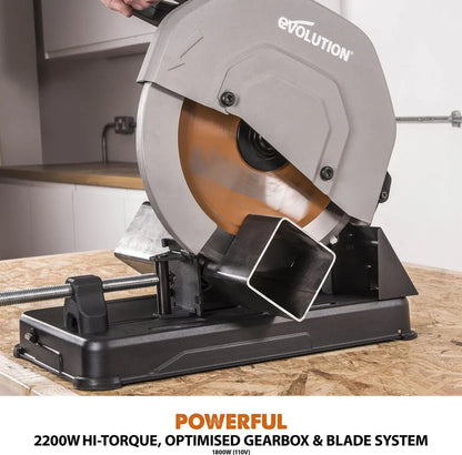 Evolution R355CPS 355mm Chop Saw 2200W Multi Material Metal Cutting Saw