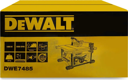 DeWalt DWE7485 Portable Table Saw 210mm Blade 1850W Compact Woodworking Saw