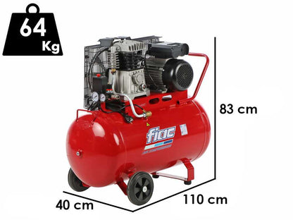Fiac AB 100/360 M Belt Driven Air Compressor 100L 3HP Professional Workshop Compressor